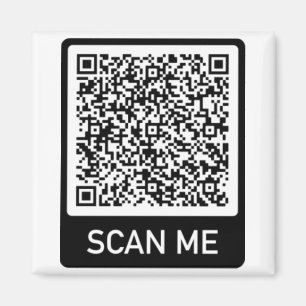 Uw QR-code scaninfo gepersonaliseerde magneet