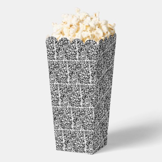 Uw QR-code scaninfo gepersonaliseerde popcorn box Bedankdoosjes (Popped)