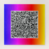 Uw QR-code scaninfo grappige puzzel cadeau (Horizontaal)