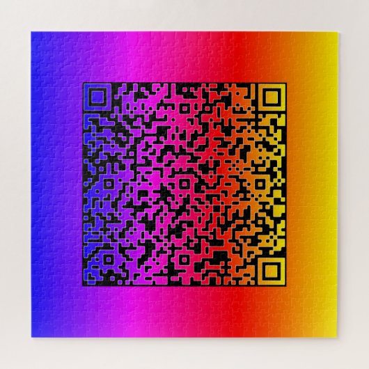 Uw QR-code scaninfo grappige puzzel cadeau Legpuzzel (Horizontaal)