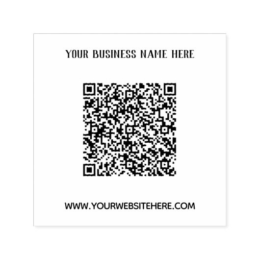 Uw QR-code scaninfo Naam Website Info Stempel (Design)