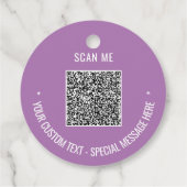 Uw QR-code Scaninfo Tekst- en kleurentabel Bedankjes Labels (Achterkant)