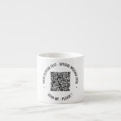 Uw QR code scaninfo tekst kleuren espresso Mok (Voorkant)
