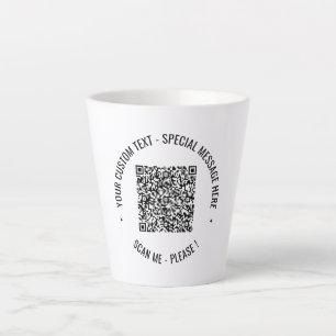Uw QR code scaninfo tekst latte Mok