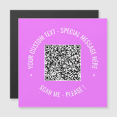 Uw QR code scaninfo tekst magnetisch Wenskaart (Voorkant / Achterkant)