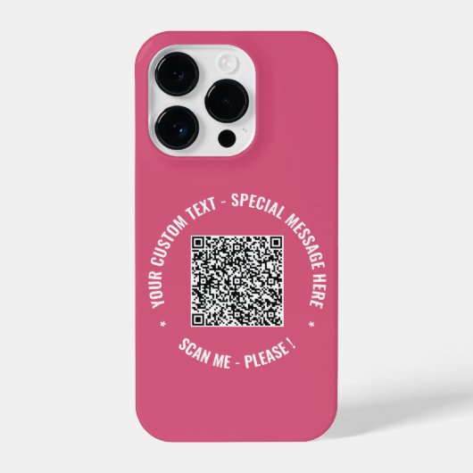 Uw QR-code Scaninformatie Aangepaste tekst en kleu iPhone Hoesje (Achterkant)