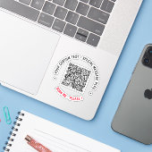 Uw QR-code Scannen Aangepaste tekst Sticker Kies k (Laptop met iPhone)