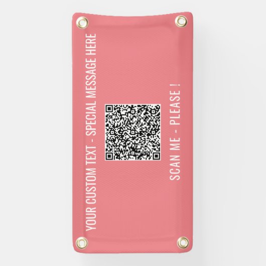 Uw QR-code Scannen Info Aangepaste tekstkleuren ba Spandoek (Verticaal)
