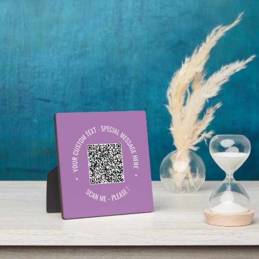 Uw QR-code Scannen Info Aangepaste tekstkleuren Pl Fotoplaat (Insitu)