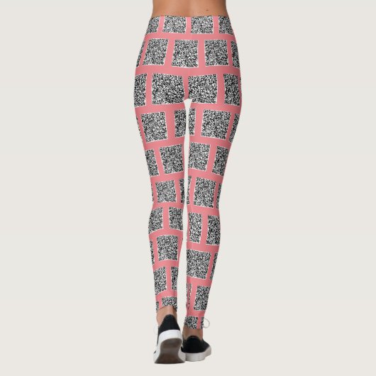 Uw QR-code scant roze Leggings of kiest kleuren (Achterkant)