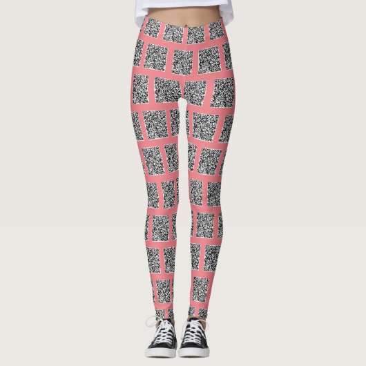 Uw QR-code scant roze Leggings of kiest kleuren (Voorkant)