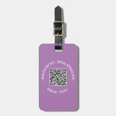 Uw QR-code Scantekst en kleuren Bagagelabel (Voorkant verticaal)