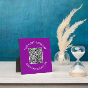 Uw QR Code Scantekst Info Tekst en Kleuren Plaque Fotoplaat