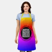 Uw QR Code Schort met Aangepaste Tekst (Gedragen)