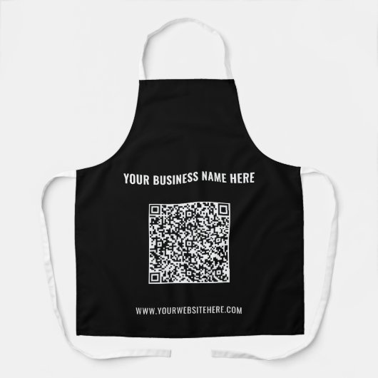 Uw QR Code Schort met Aangepaste Tekst en Kleur (Voorkant)