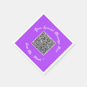 Uw QR-code servetten voorbeeld aangepaste tekst en (Hoek)