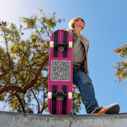 Uw QR Code Skateboard Sjabloon Aangepaste kleur (Buiten 1)