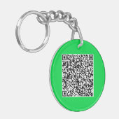 Uw QR Code Sleutelhanger aangepaste kleuren aanpas (Voorkant Links)