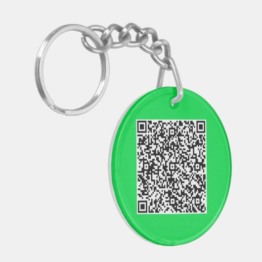 Uw QR Code Sleutelhanger aangepaste kleuren aanpas (Voorkant Links)