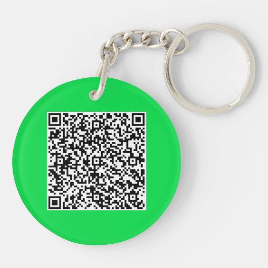 Uw QR Code Sleutelhanger aangepaste kleuren aanpas (Achterkant)