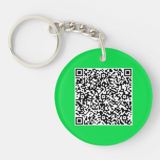 Uw QR Code Sleutelhanger aangepaste kleuren aanpas (Voorkant)