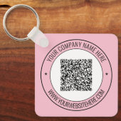 Uw QR Code Sleutelhanger met aangepaste tekst en k (Voorkant)