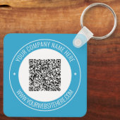 Uw QR-code Sleutelhangers met aangepaste tekst en  (Achterkant)