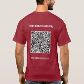 Uw QR-code T-shirt en aangepaste tekst personalise (Achterkant)