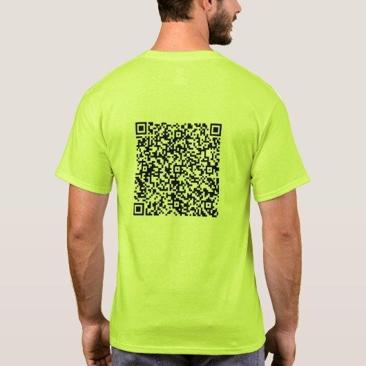 Uw QR Code T-shirt Scan Info Bericht Grappig cadea (Achterkant)