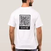 Uw QR-code T-shirt Scan Info Gepersonaliseerd cade (Achterkant)