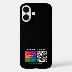 Uw QR-code Upload uw eigen zakelijke Logo Apple iPhone 16 Hoesje