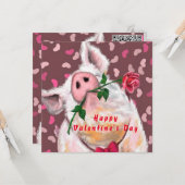 Uw QR-code wenst Valentijnsdag Kaart in liefdesfor (Voorkant / Achterkant in situ)