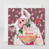 Uw QR-code wenst Valentijnsdag Kaart in liefdesfor (Voorkant)