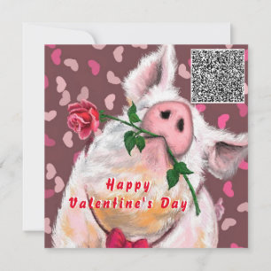 Uw QR-code wenst Valentijnsdag Kaart in liefdesfor
