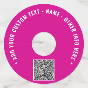 Uw QR-code wijnglaslabels voorbeeld aangepaste tek Wijnglaslabel