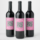 Uw QR-code Wijnlabel Voorbeeld met aangepaste teks Wijn Etiket (Flessen)
