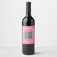 Uw QR-code Wijnlabel Voorbeeld met aangepaste teks