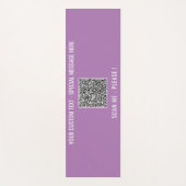 Uw QR Code Yoga Mat Voorbeeld met aangepaste tekst (Voorkant)