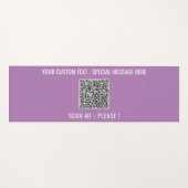 Uw QR Code Yoga Mat Voorbeeld met aangepaste tekst (Voorkant (horizontaal))