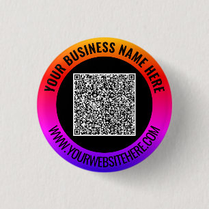 Uw QR-code Zakelijke Promotieknop Voorbeeld Ronde Button 3,2 Cm