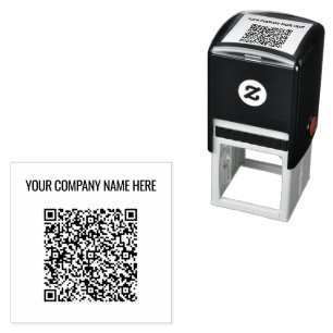 Uw QR-codeaftasten Douanetekst Zelfinking Stempel