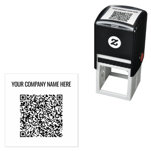 Uw QR-codeaftasten Douanetekst Zelfinking Stempel (In situ)