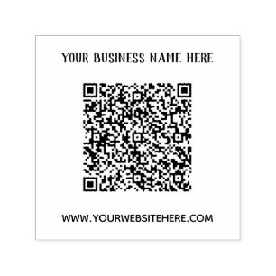 Uw QR-codeaftasten Douanetekst Zelfinking Stempel