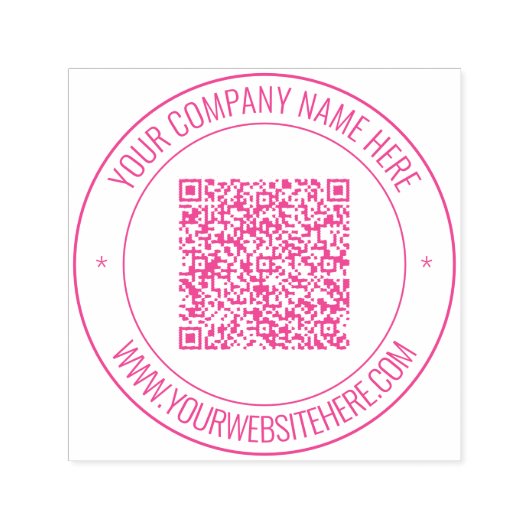 Uw QR-codeaftasten Douanetekst Zelfinking Stempel (Design)