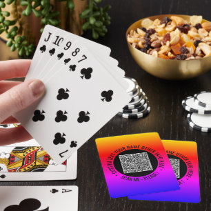 Uw QR-codeaftasten en Douanetekst die Kaarten spel
