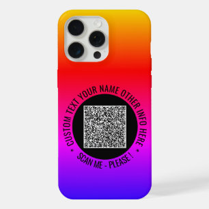 Uw QR-codeaftasten en Douanetekst iPhone Geval 15 Pro Max Hoesje