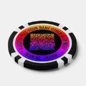 Uw QR-codeaftasten en douanetekst uw pookspaanders Poker Chips (Enkel)
