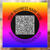 Uw QR-codeaftasten en het Douanetekstvenster Cling Raamsticker (Vel 2)