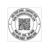 Uw QR-codenaam Adres Website Moderne stempel (Afrduk)
