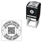 Uw QR-codenaam Adres Website Ronde stempel (In situ)